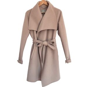 Wool-Blend Wrap Coat
